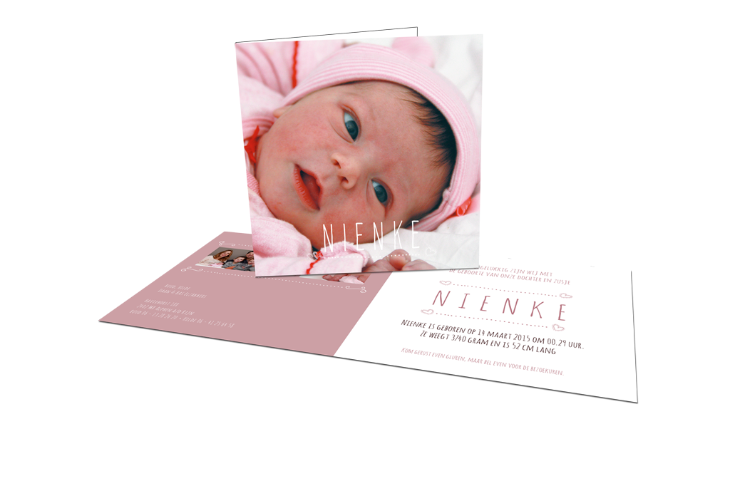 Geboortekaartje Nienke